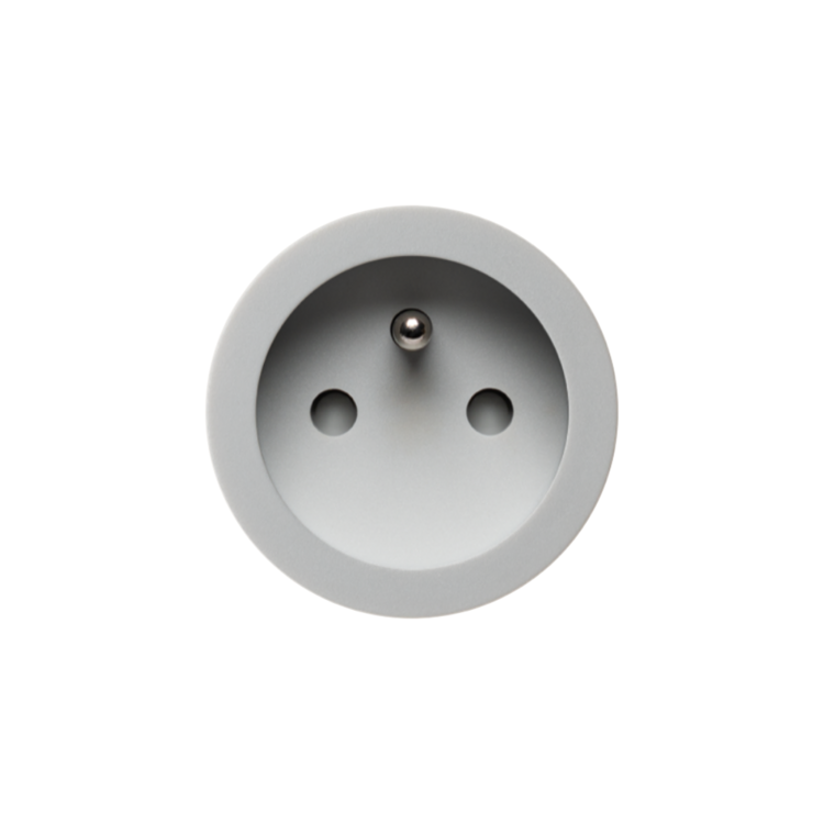 ROND 2.0 stopcontact grijs - penaarde