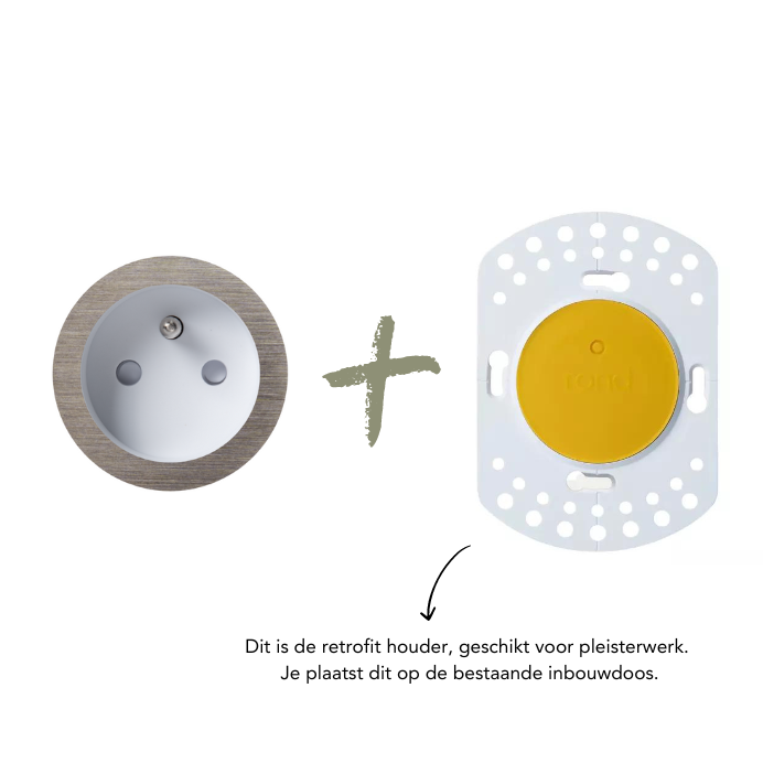 ROND 2.0 stopcontact wit - penaarde - canon de fusil light