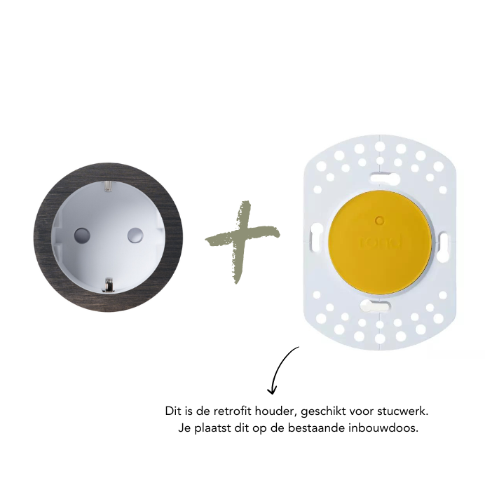 ROND 2.0 stopcontact wit - randaarde - canon de fusil dark