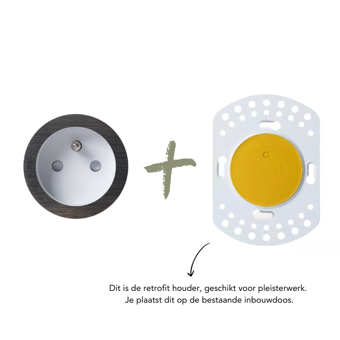 ROND 2.0 stopcontact wit - penaarde - canon de fusil dark
