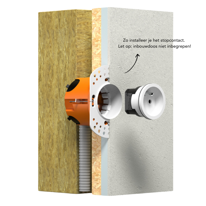 ROND 2.0 stopcontact wit - penaarde - canon de fusil dark