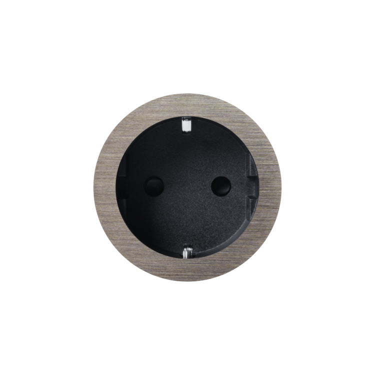 ROND 2.0 stopcontact zwart - randaarde - canon de fusil light