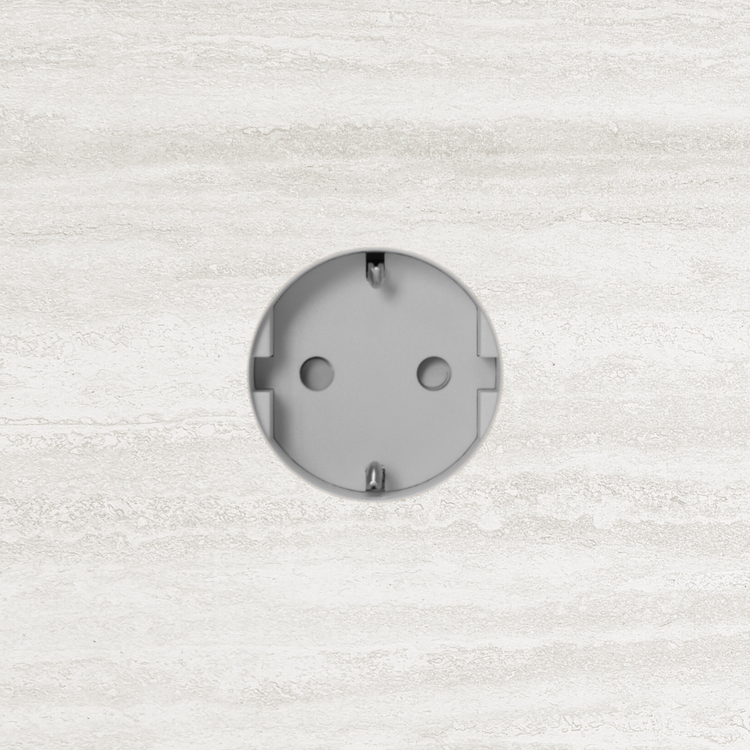 ROND 3.0 stopcontact grijs in steen