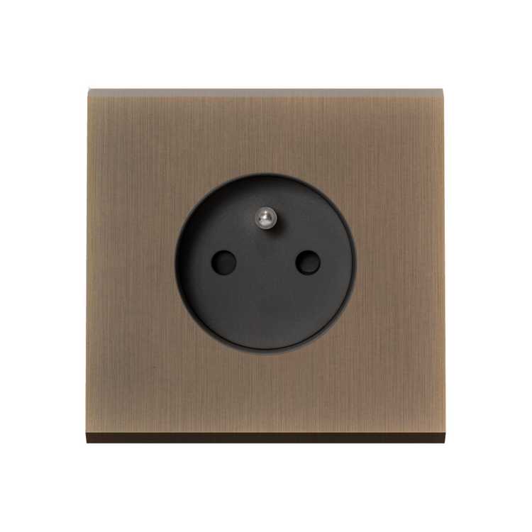 MODELEC stopcontact geborsteld brons - Penaarde - Belgi&euml;