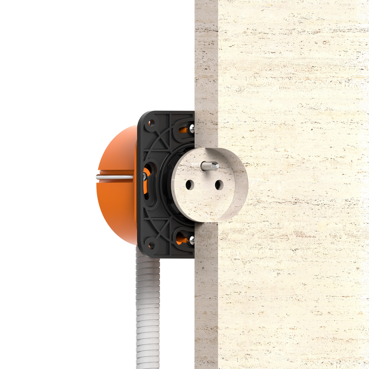 De Oude Schakelaar - ROND 3.0 steen stopcontact - Installatie