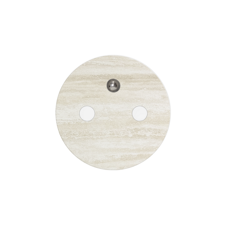 De Oude Schakelaar - ROND 3.0 steen stopcontact wit penaarde