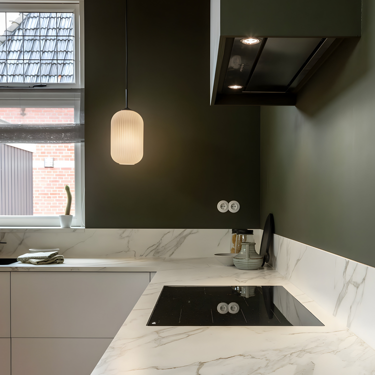 2-voudig stopcontact wit bakeliet inbouw rond