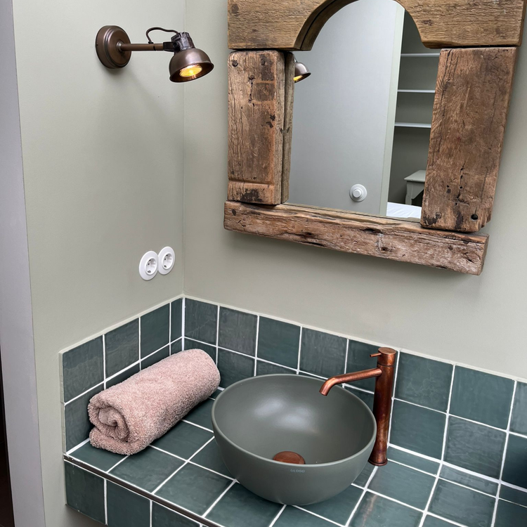 2-voudig stopcontact wit bakeliet inbouw rond