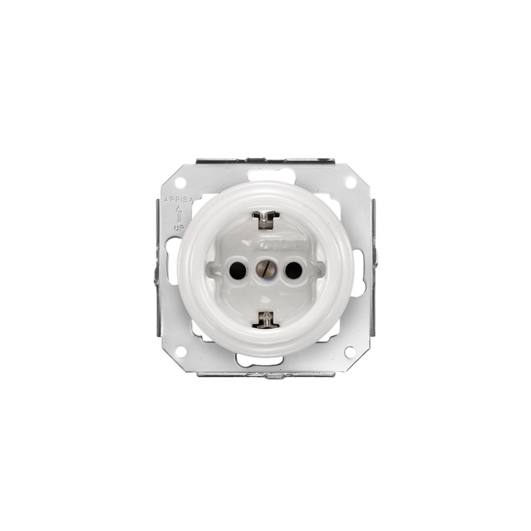 Fontini GARBY Colonial stopcontact wit porselein binnenwerk