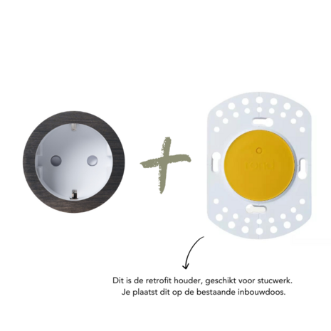 ROND 2.0 stopcontact wit - randaarde - canon de fusil dark