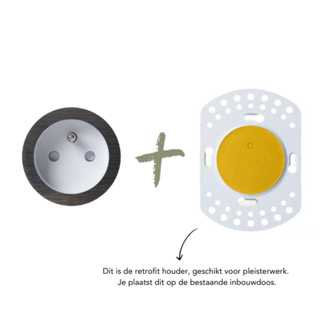 ROND 2.0 stopcontact wit - penaarde - canon de fusil dark