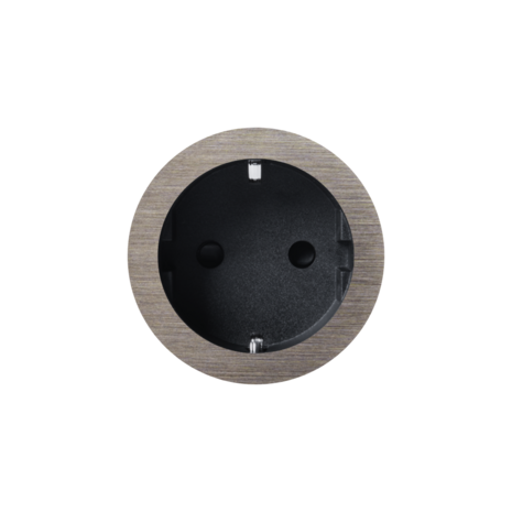 ROND 2.0 stopcontact zwart - randaarde - canon de fusil light