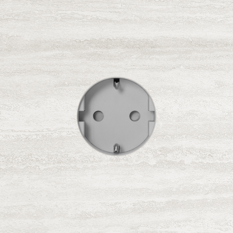 ROND 3.0 stopcontact grijs in steen