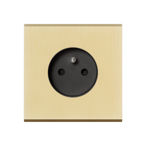 MODELEC stopcontact geborsteld messing - Penaarde - Belgi&euml;