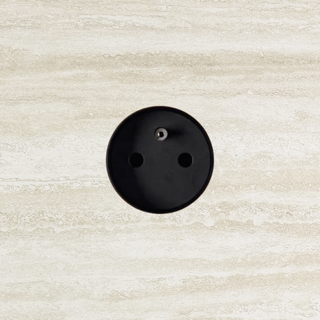 ROND 3.0 stopcontact zwart in steen