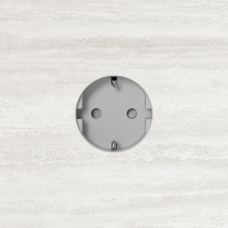 ROND 3.0 stopcontact grijs randaarde in steen