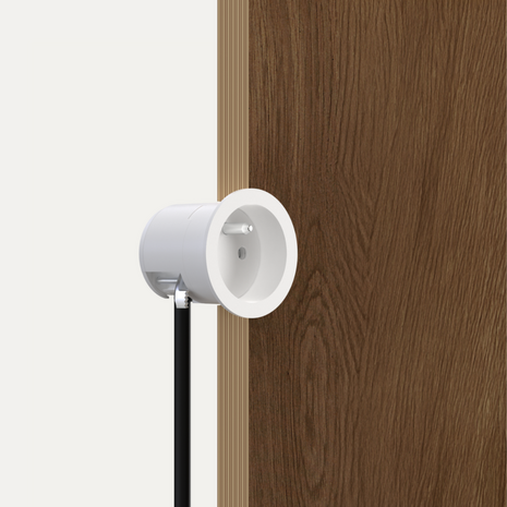 De Oude Schakelaar - ROND by Prado unifit stopcontact zwart 52 mm installatie