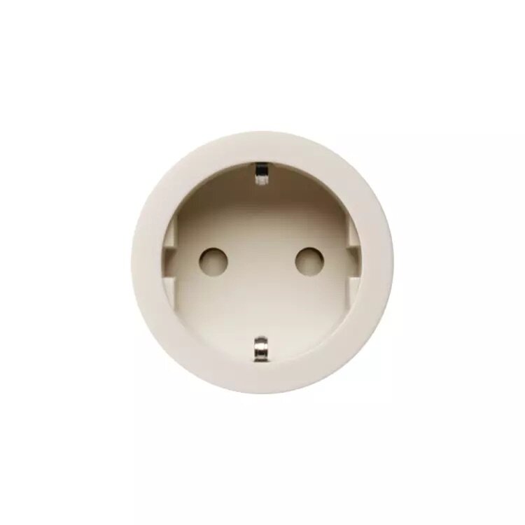 ROND 2.0 stopcontact cr&egrave;me - randaarding - kunststof