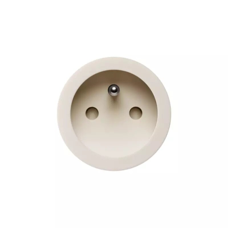 ROND 2.0 stopcontact inbouw type E socket penaarding penaarde Belgie Frankrijk afmetingen - rond io De Oude Schakelaar