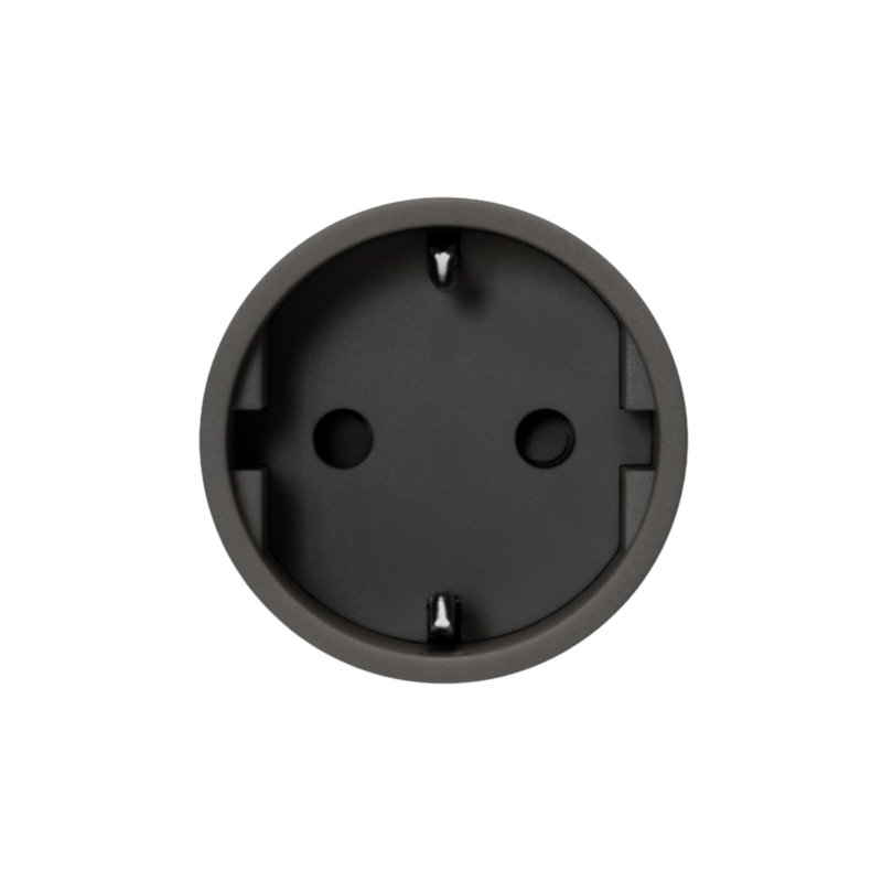 De Oude Schakelaar - Rond unifit stopcontact zwart randaarde