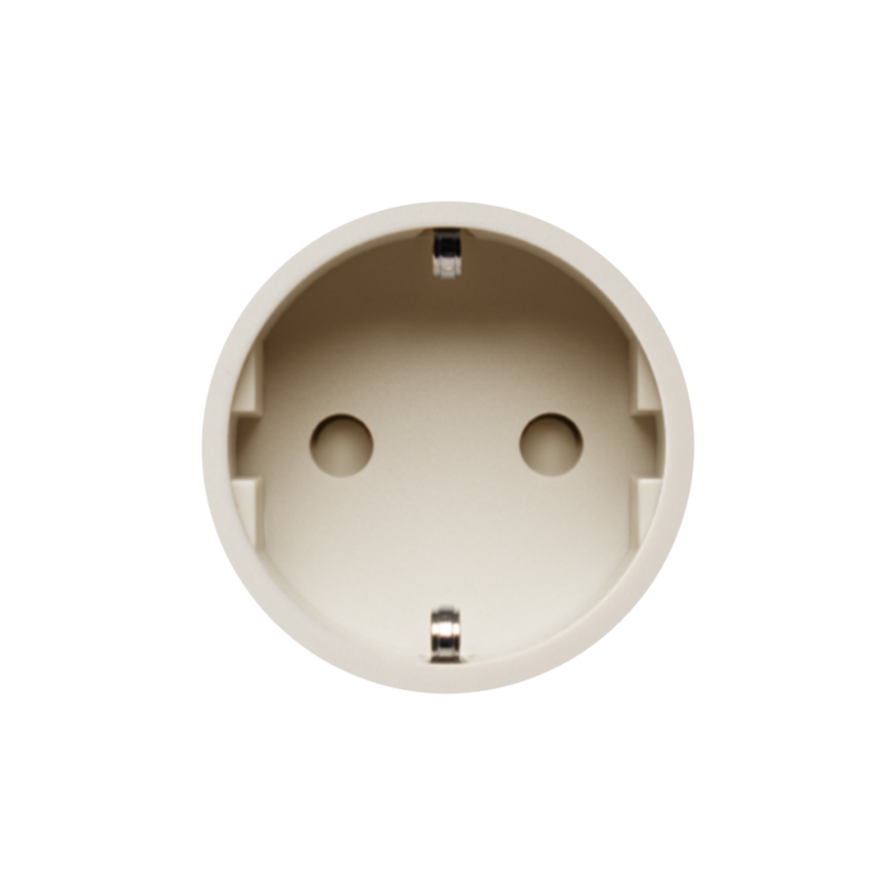 De Oude Schakelaar - Rond unifit stopcontact cr&egrave;me randaarde