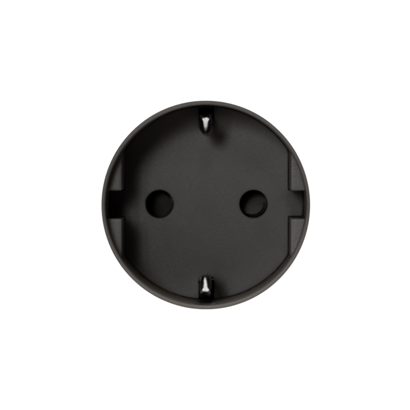 ROND 3.0 stopcontact zwart randaarde
