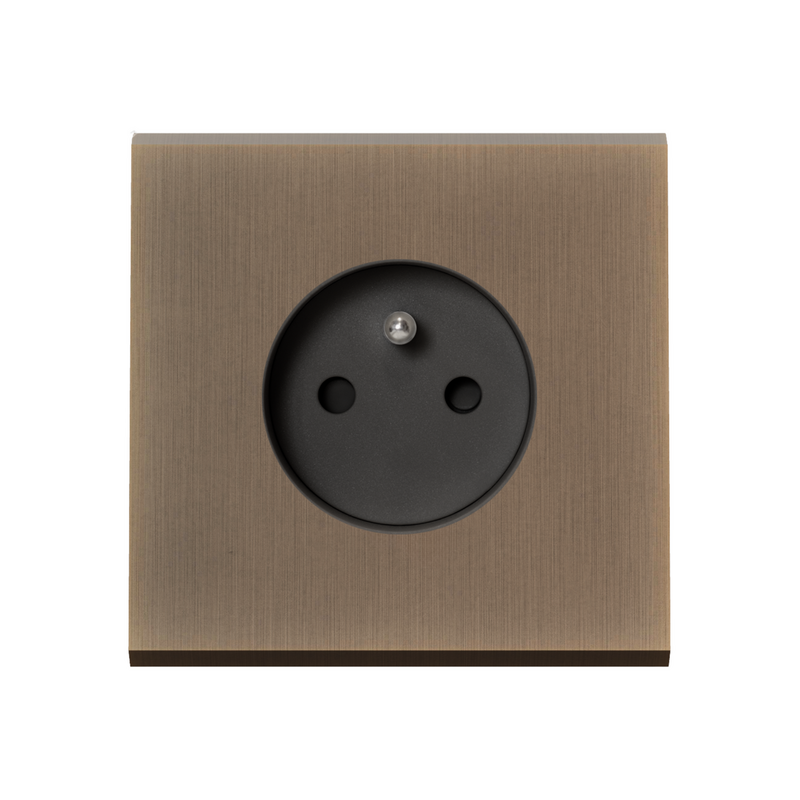 MODELEC stopcontact geborsteld brons - Penaarde - Belgi&euml;