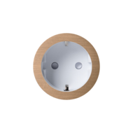 ROND 2.0 stopcontact wit - randaarde - licht brons