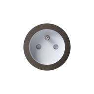 ROND 2.0 stopcontact wit - penaarde - donker brons