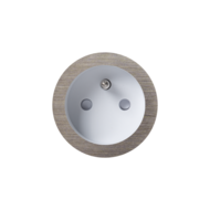 ROND 2.0 stopcontact wit - penaarde - canon de fusil light