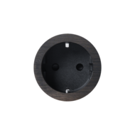 ROND 2.0 stopcontact zwart - randaarde - canon de fusil dark