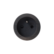 ROND 2.0 stopcontact zwart - penaarde - canon de fusil dark