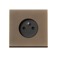 MODELEC stopcontact geborsteld brons - Penaarde - Belgi&euml;