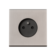 MODELEC stopcontact geborsteld staal - Penaarde - Belgi&euml;