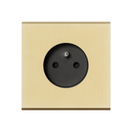 MODELEC stopcontact geborsteld messing - Penaarde - Belgi&euml;