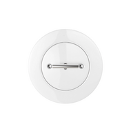 De Oude Schakelaar | Fontini DO LOW | Inbouw schakelaar wit porselein chrome chroom