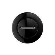De Oude Schakelaar | Fontini DO LOW | Inbouw schakelaar zwart porselein black nickel