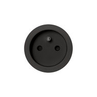 De Oude Schakelaar - ROND by Prado unifit stopcontact zwart 52 mm | Penaarde