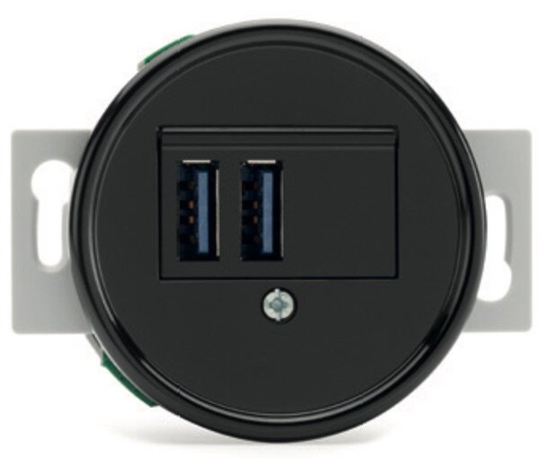 USB aansluiting bakeliet zwart inbouw