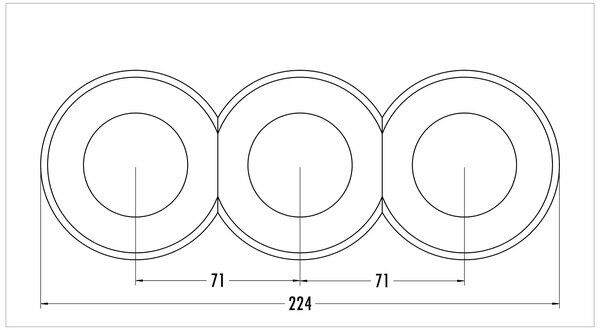 Glas midden afdekraam rond