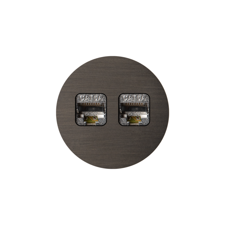 rond io by prado dark bronze donker brons module 2.0 keystone UTP internetaansluiting internet inbouw