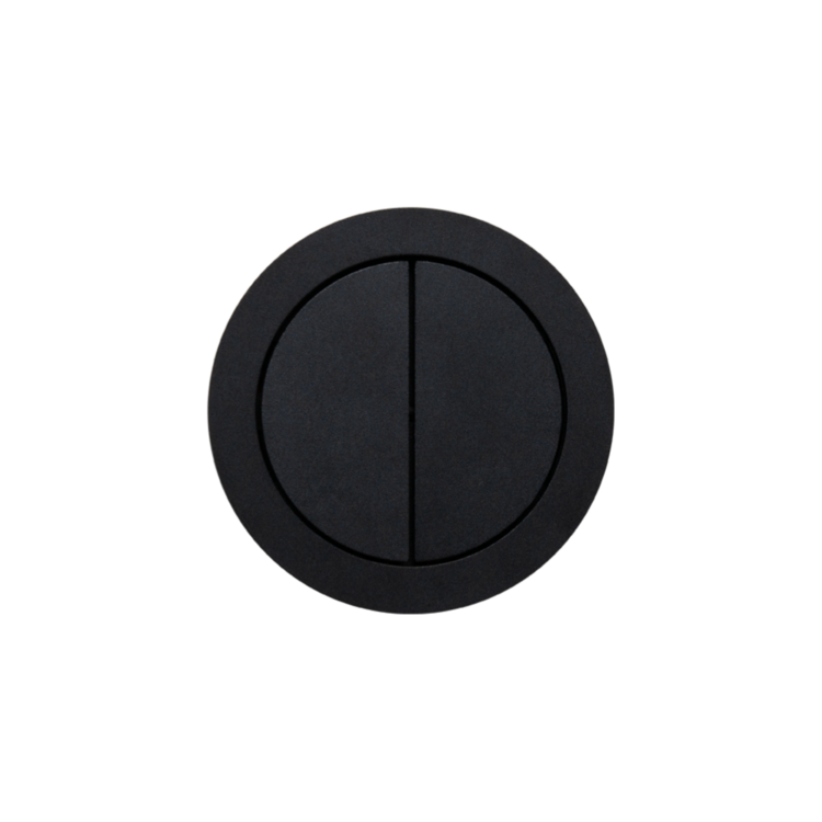 Rond 2.0 puls schakelaar 2 knoppen zwart aluminium black rond by prado rond.io 230v