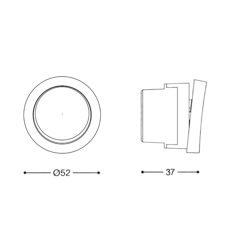 ROND 2.0 schakelaar afmetingen - rond io De Oude Schakelaar