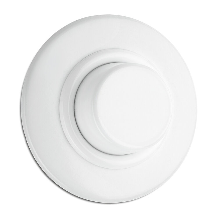 Duroplast wit bakeliet dimmer inbouw rond