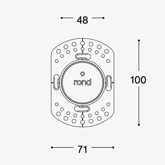 rond retrofit stuc houder 