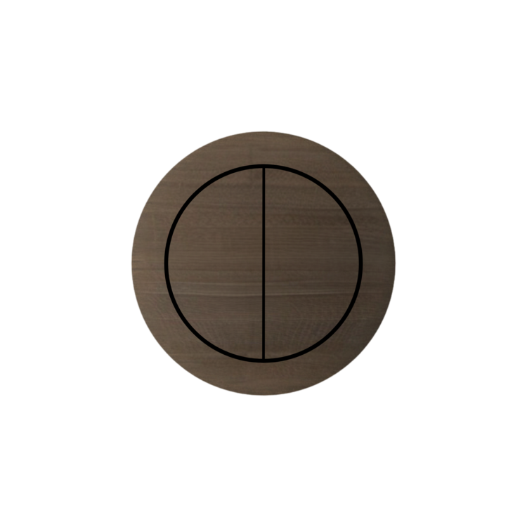 Rond 2.0 230v schakelaar 2 knoppen licht brons rond by prado rond.io