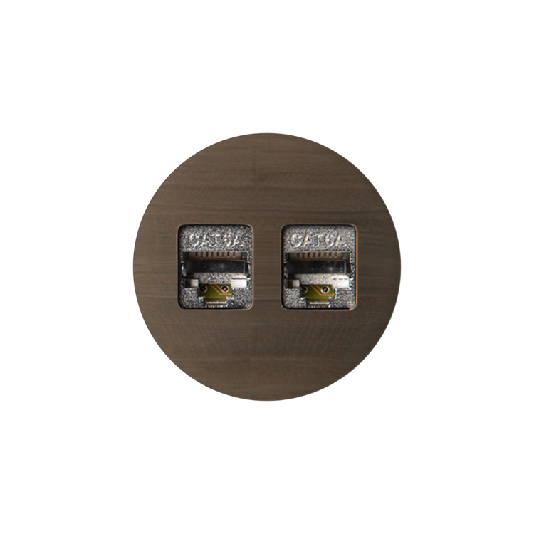 ROND 2.0 geborsteld brons datapoorten