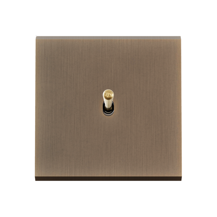 MODELEC schakelaar geborsteld brons