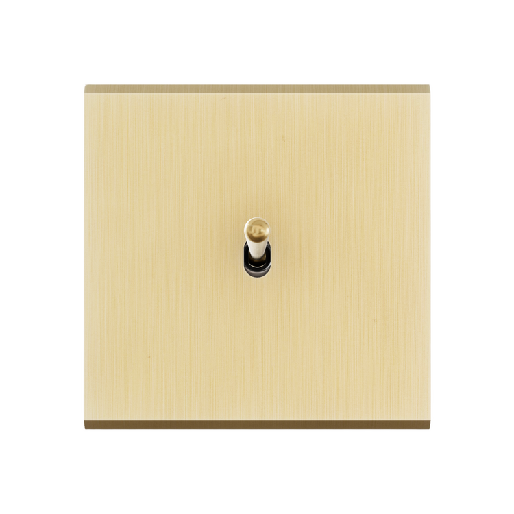 MODELEC schakelaar geborsteld messing