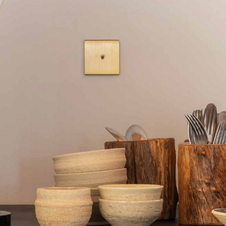 MODELEC schakelaar geborsteld messing